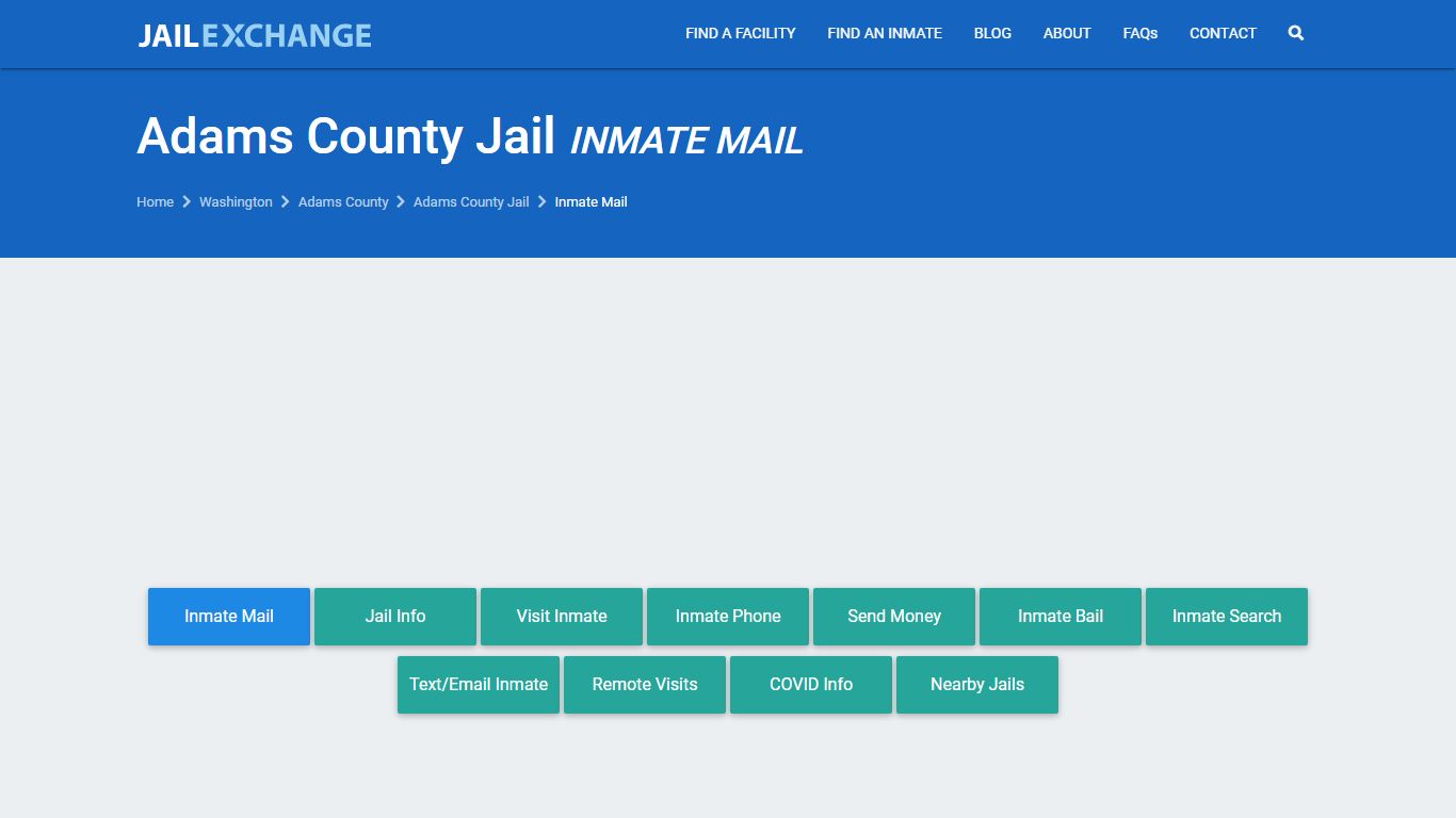 Adams County Jail Inmate Mail Policies | Ritzville,